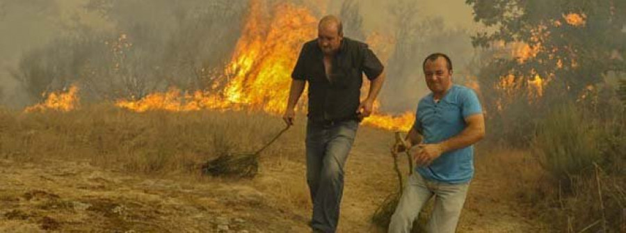 Más de dos mil hectáreas arden durante el fin de semana en una nueva ola de fuegos en Ourense