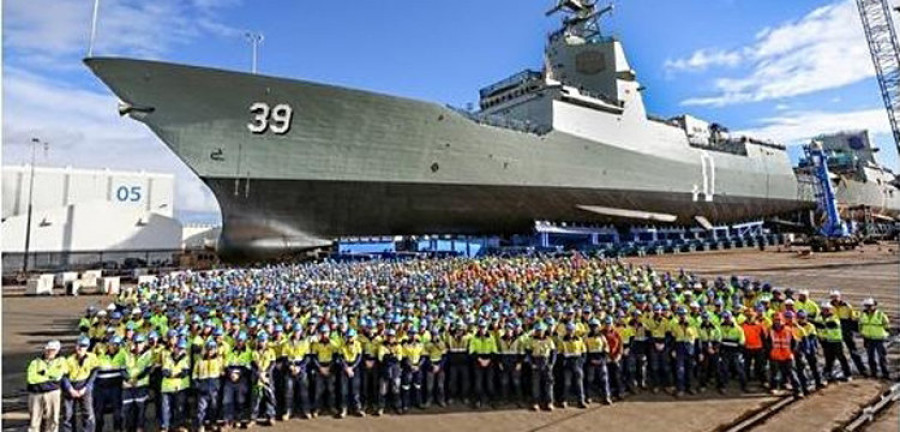 La Marina Australiana recepciona el primero de los tres destructores  antiaéreos diseñados por Navantia