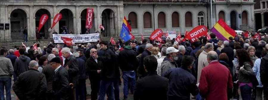 Las altas tasas de paro y pobreza en Ferrol marcan otro Primero de Mayo de división sindical