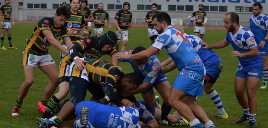 Complicado partido del Rugby Ferrol en el arranque de la segunda vuelta
