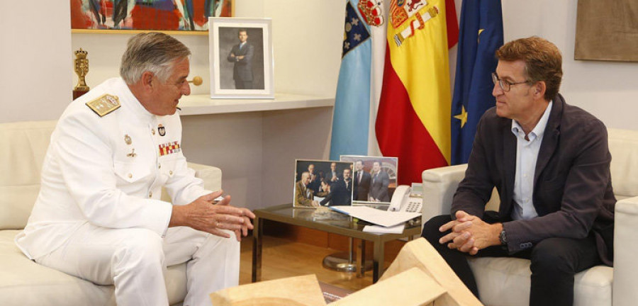 El nuevo almirante jefe realiza una visita institucional al presidente de la Xunta