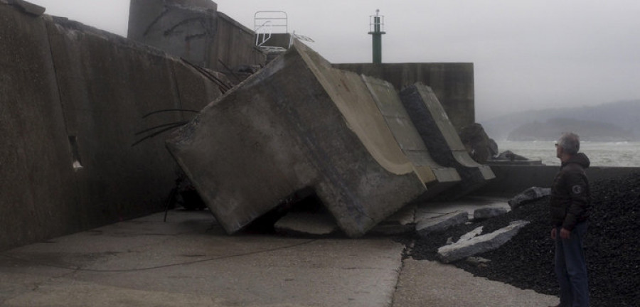 La Xunta cifra en algo más de 600.000 euros los daños del temporal en Cariño
