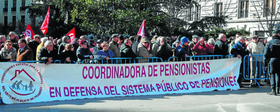 La pensión media en Galicia sube  un 2% en febrero, hasta los 788 euros