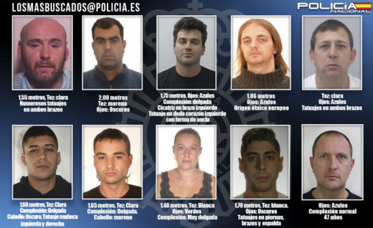 La Policía solicita colaboración para encontrar a los diez fugitivos más buscados en España