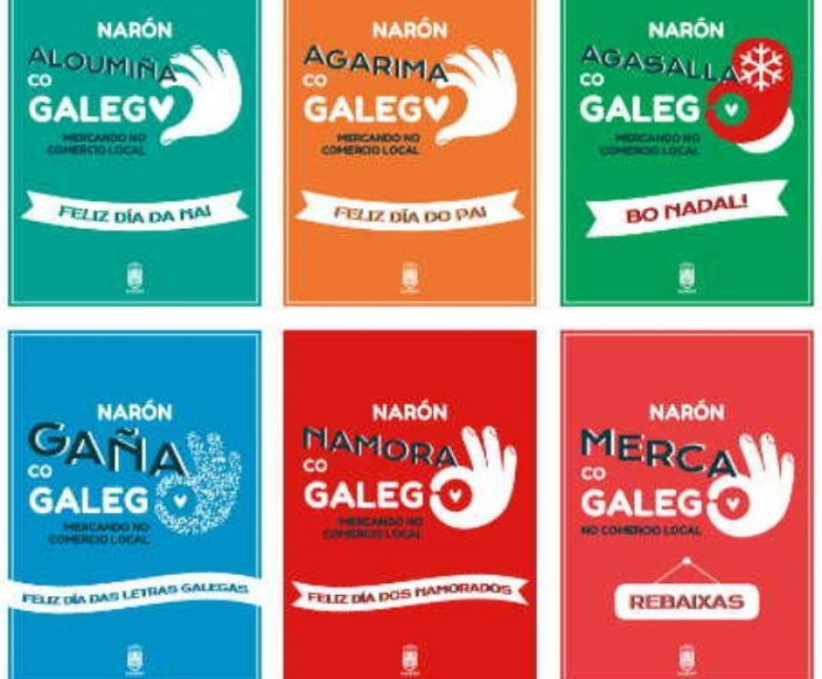 Narón ofrece nuevos recursos al comercio en su campaña  de apoyo al uso del gallego