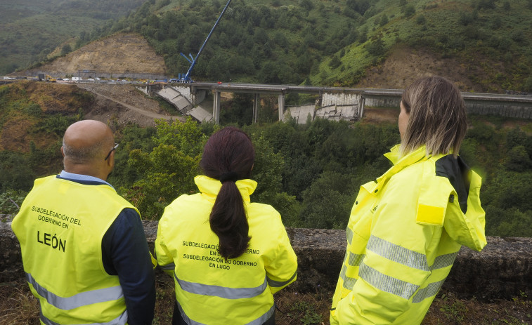 Arrancan los trabajos de desmontaje del viaducto de O Castro de la A-6