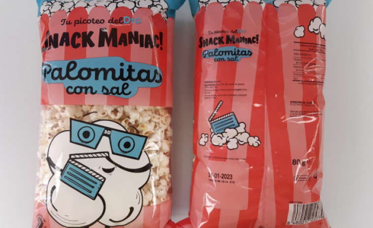 Retiran un lote de palomitas Día por no advertir que contiene proteínas de leche