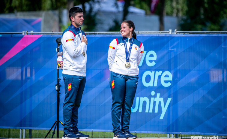 Miguel Alvariño y Elia Canales, oro en los Juegos Europeos y plaza para París 2024