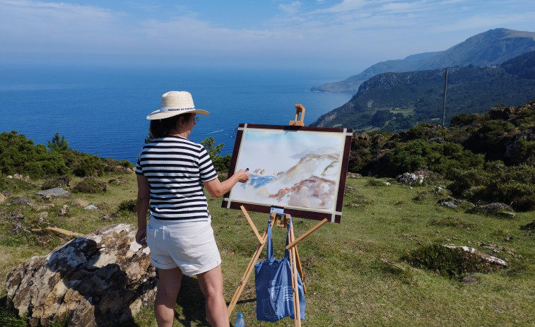 O certame de pintura rápida de Cedeira dá sete horas para retratar as paisaxes da vila