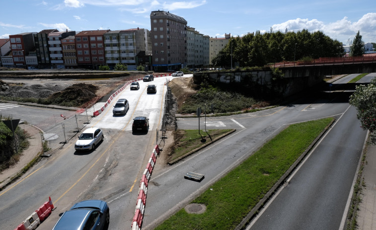 Las obras de As Pías dan un paso más con la apertura al tráfico del “bypass”