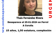 Buscan a una menor de 15 años desaparecida en Ferrol desde el jueves pasado