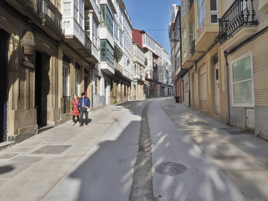 La calle San Francisco de Ferrol, lista para su apertura tras un largo periplo