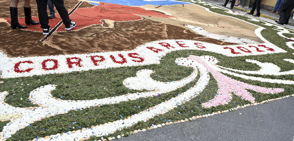 La Xunta incluye las alfombras florales de Ares en el censo cultural como patrimonio inmaterial