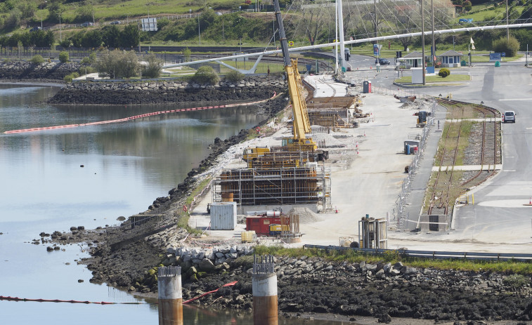 Las cimentaciones del viaducto de A Malata finalizarán en un mes