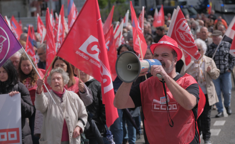 Primero de Mayo en Ferrol: así han sido las manifestaciones que recorrieron la ciudad