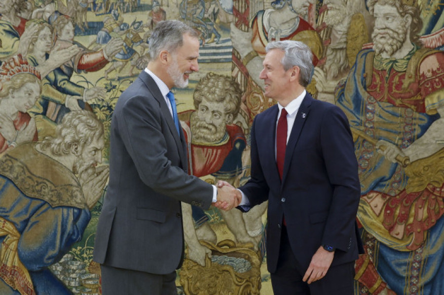 Rueda pone en valor ante el rey “la moderación, el sentidiño y la estabilidad” de Galicia