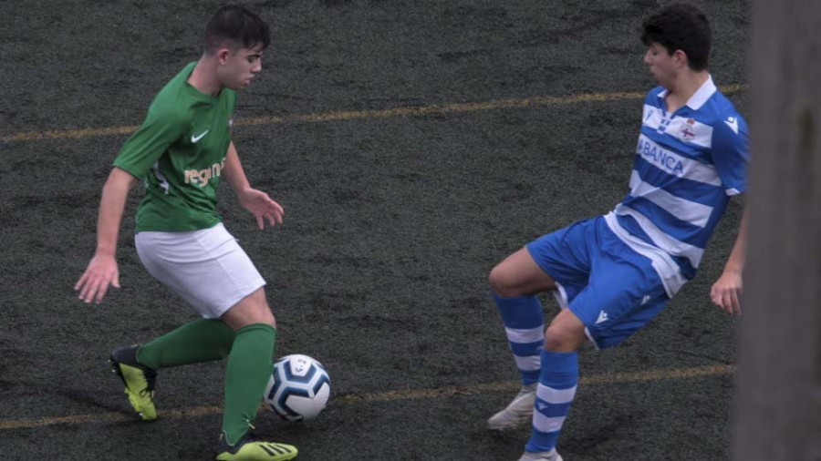 El Racing se impuso al Galicia de Caranza en los derbis juvenil e infantil