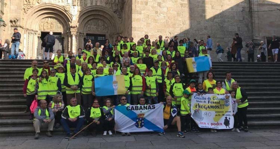 Un centenar de vecinos de Cabanas concluyen con éxito el Camiño Inglés por etapas