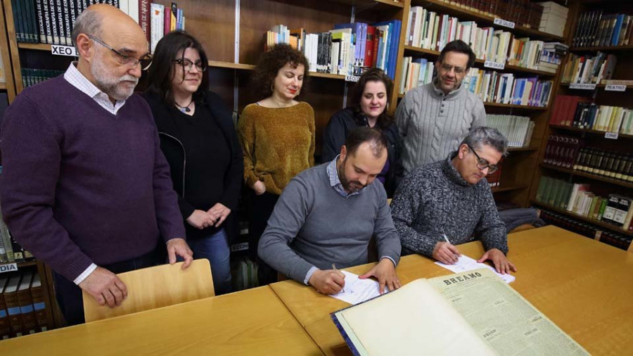 La Biblioteca eumesa amplía los fondos de la hemeroteca local con el periódico “Breamo”