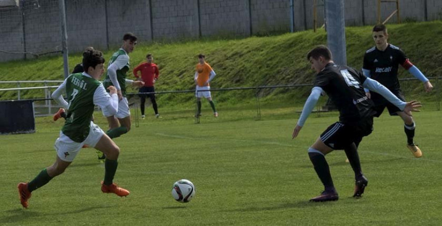 El Racing juvenil se tuvo que conformar con empatar ante el Celta B