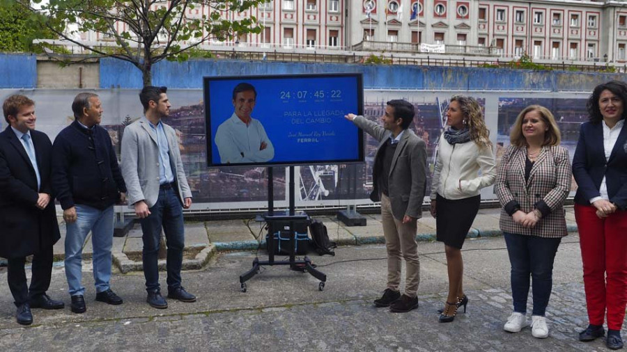 Los populares pusieron en marcha el “reloj del cambio”, la cuenta atrás para el 26M