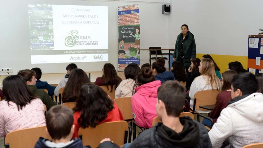 Lección de reciclaje en el colegio Valle Inclán de la mano de la empresa Sogama