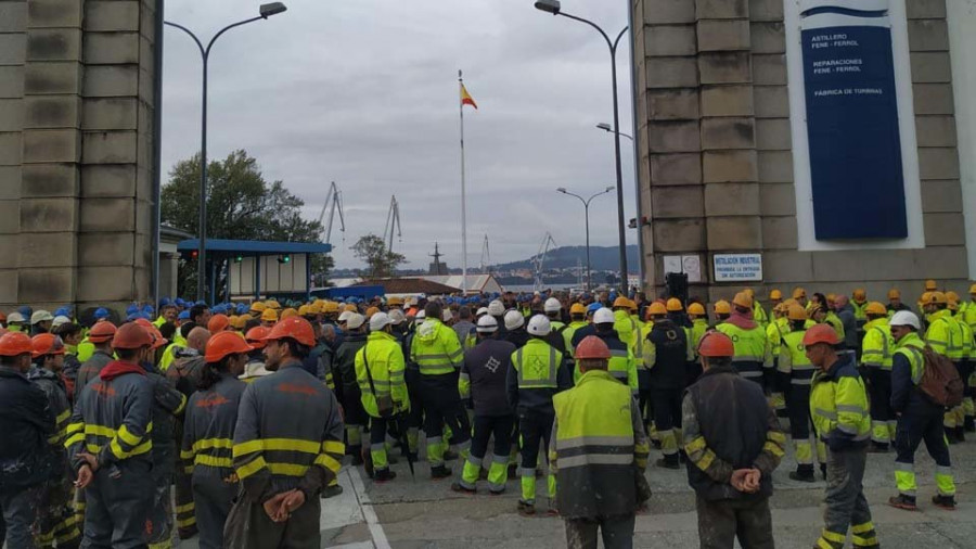 Navantia Ferrol se une al luto por el trabajador fallecido en Cádiz