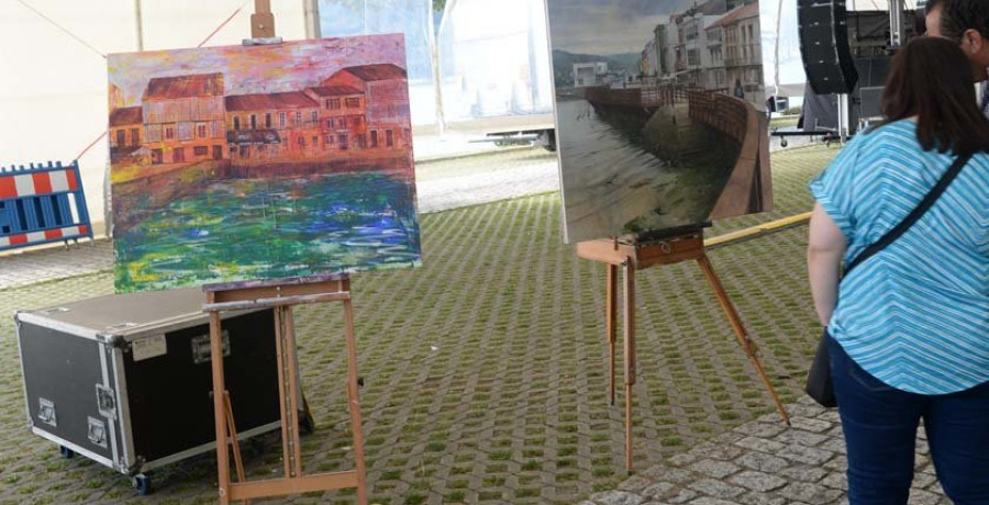 Un total de 35 artistas tomaron parte en el I Certamen de Pintura Rápida de Mugardos