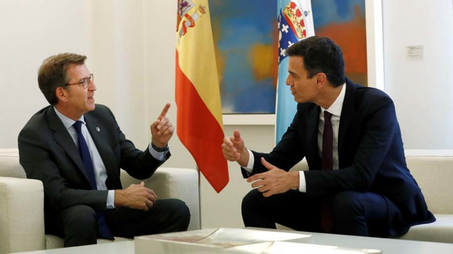 La relación de la Xunta y el Gobierno se tensó con Pedro Sánchez en la Moncloa