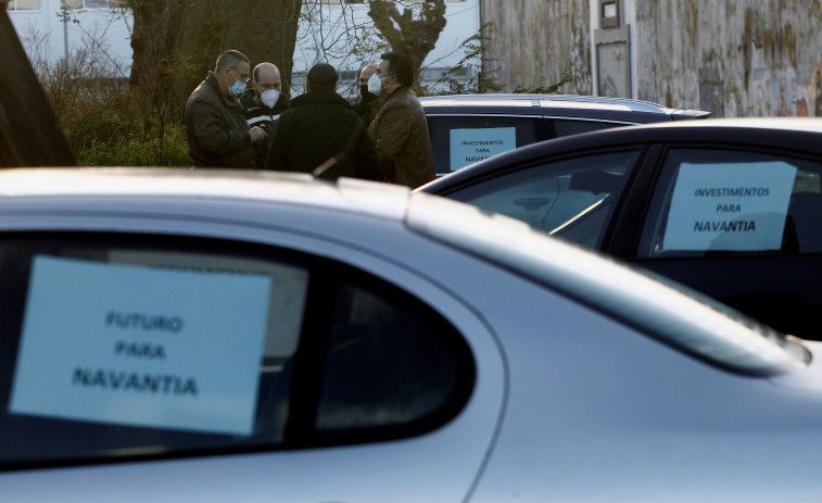 La caravana de delegados de Navantia pide en A Coruña una mayor carga de trabajo