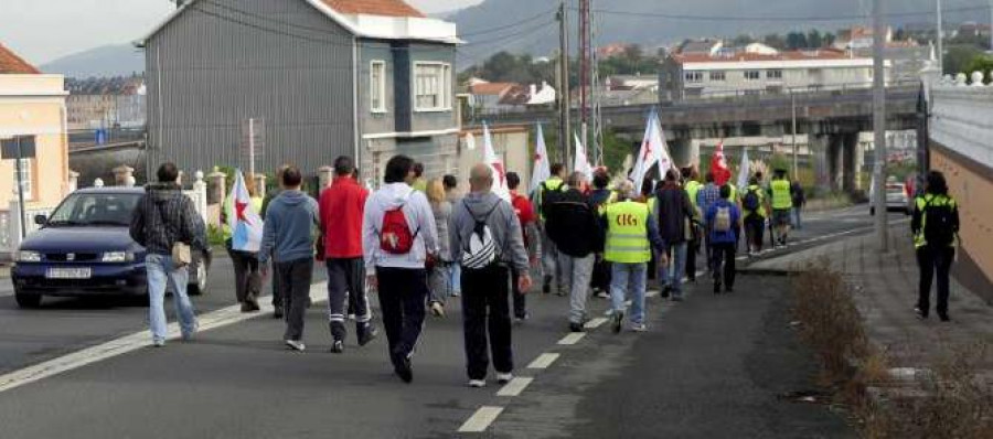 La CIG reclama política activas para crear empleo a través de una marcha a pie por Fene, Neda y Narón