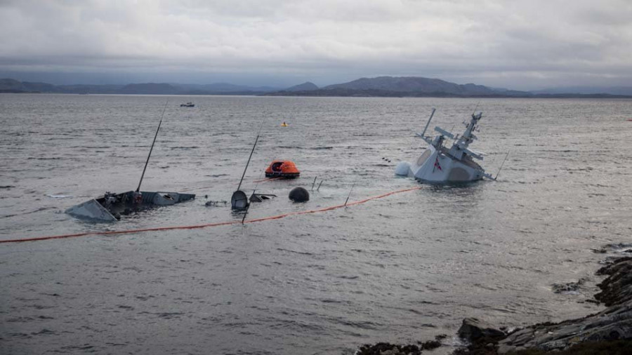 Un retraso impidió a España participar en la recreación del hundimiento de la fragata noruega