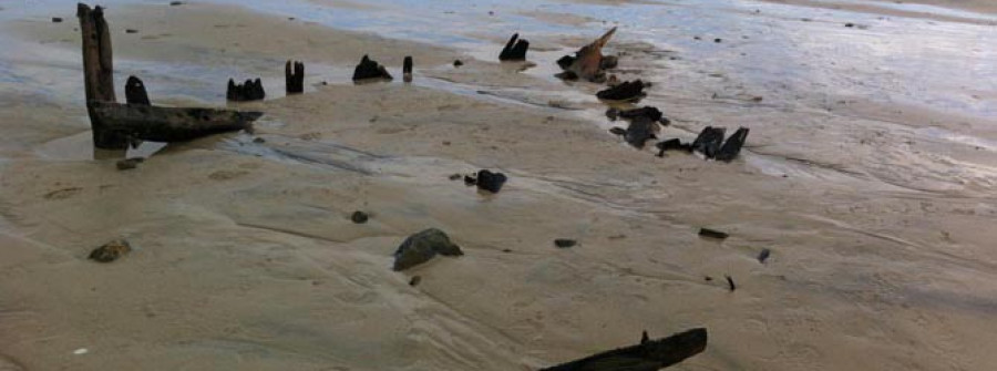 Los restos del pecio de Santa Comba se están deteriorando por efecto de las mareas