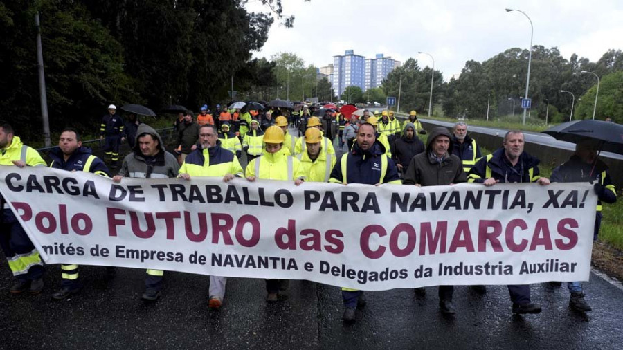 La industria de Ferrol toma As Pías para exigir soluciones para el sector