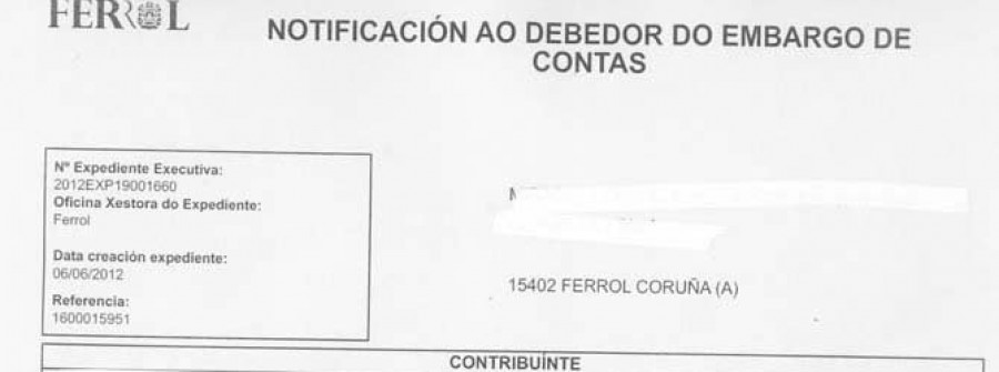 El Concello de Ferrol notifica los embargos bancarios por tasas con posterioridad a ejecutarlos