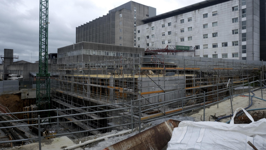 Las obras del CHUF avanzan con los cimientos de un nuevo edificio