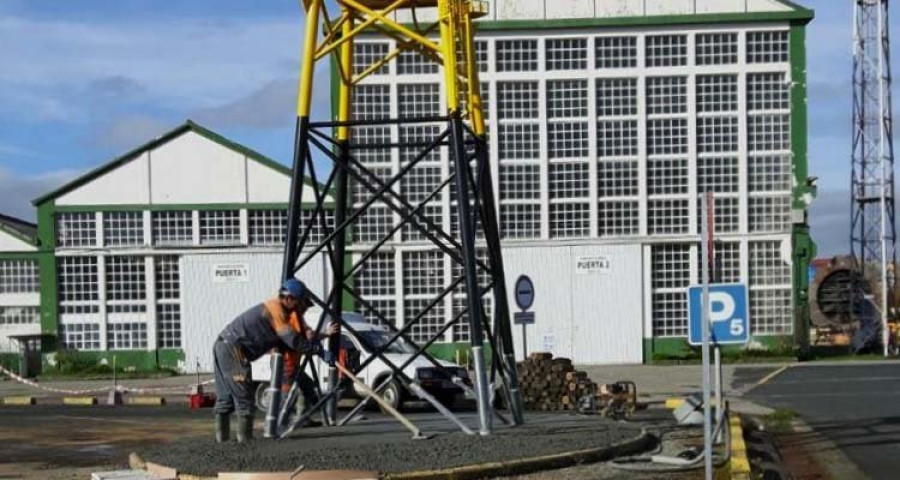 La instalación de la réplica de una jacket en Navantia Fene provoca descontento entre los sindicatos