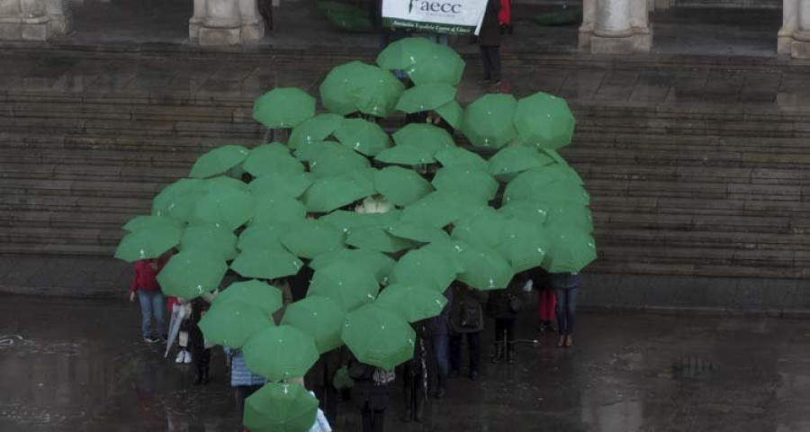 La comarca se tiñe de verde para celebrar el Día Mundial contra el Cáncer y concienciar 
sobre la enfermedad
