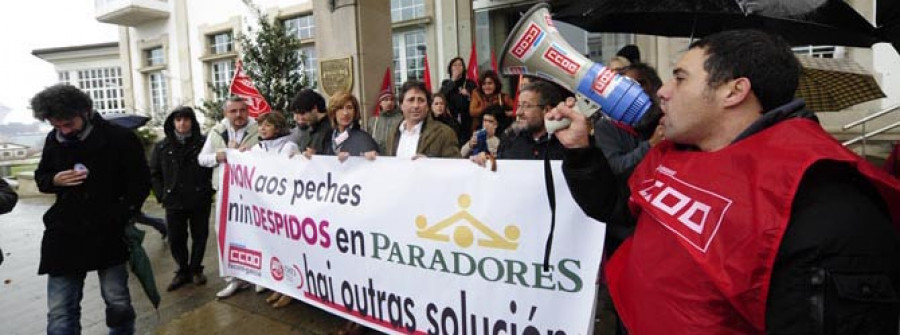 Los trabajadores del Parador despidieron el año  con una acción reivindicativa