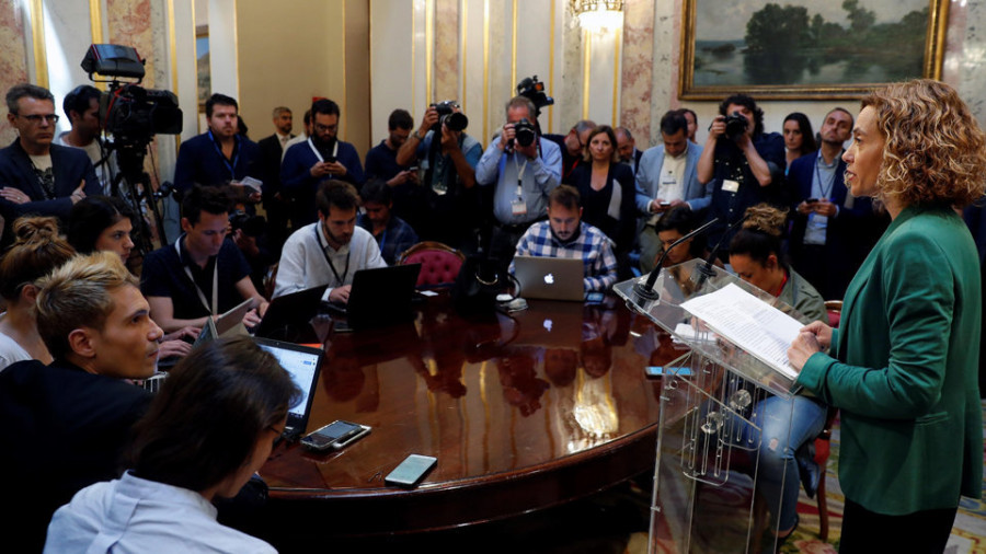 El Congreso suspende a los presos pese al rechazo de Unidas Podemos