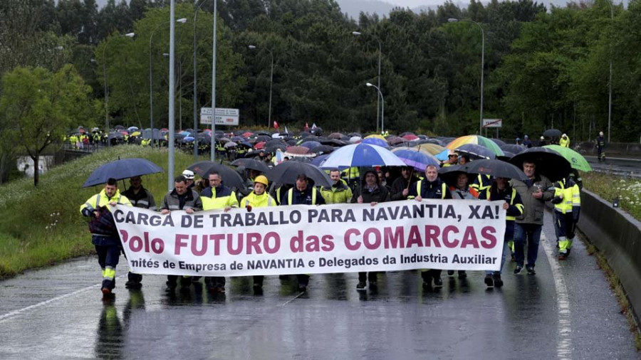 Narón muestra su apoyo a las reivindicaciones de mayor carga de trabajo para Navantia