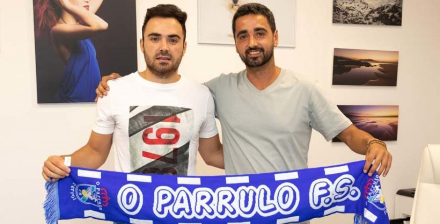 O Parrulo se presenta en un partido ante el Palma Futsal