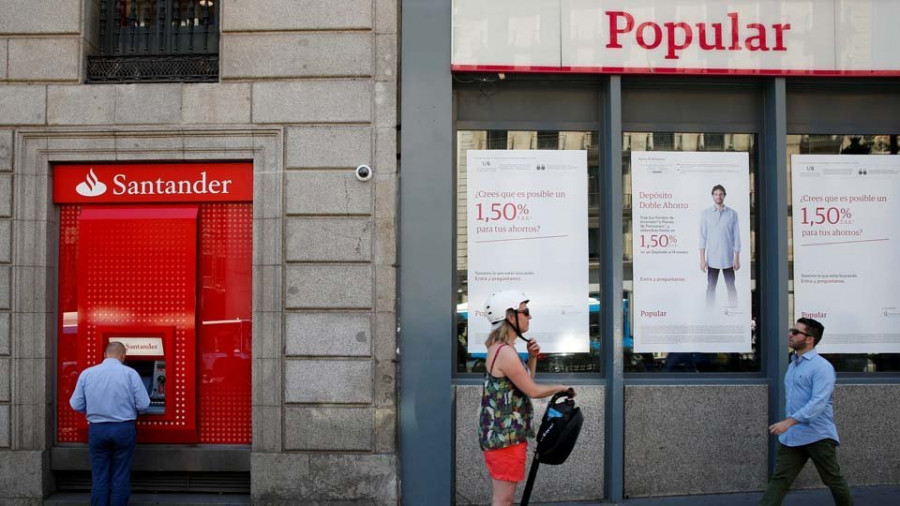 El Santander hereda la imputación del Popular por su quiebra tras la fusión