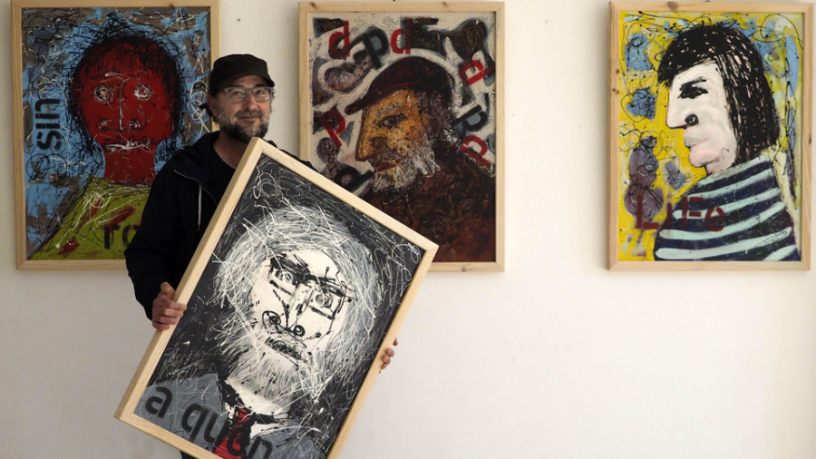 Juan Manuel Álvarez se inspira en el evento Poesía Salvaxe para crear sus retratos en “Poetas”
