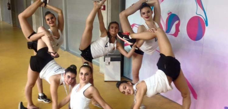 Las gimnastas del Esquío dan la talla en el campeonato