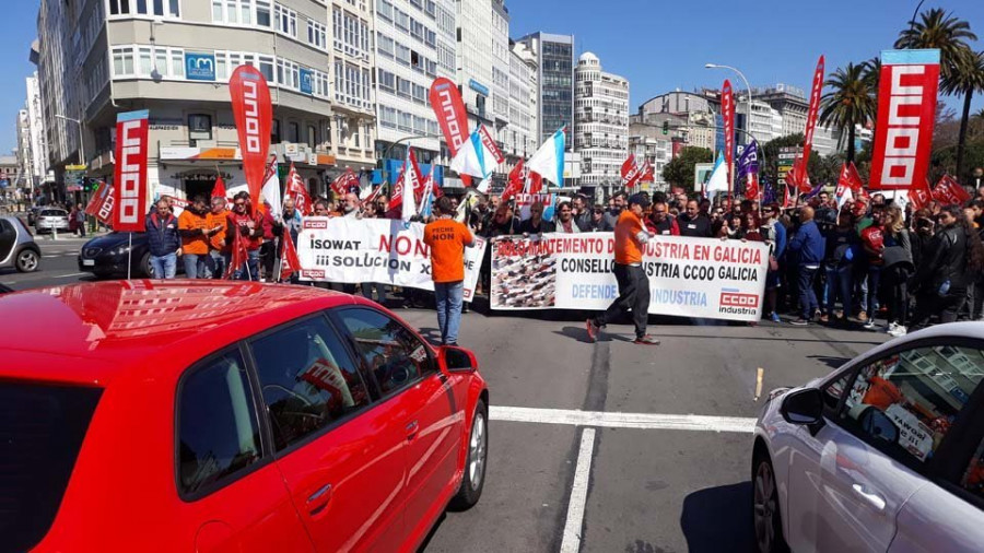 El sector industrial se manifiesta para exigir su pervivencia en Galicia