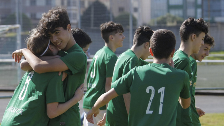 El Racing infantil empató ante el Santa Mariña