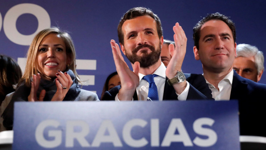 Casado asegura que será “muy exigente” con el PSOE y le avisa de que “la pelota está ahora en su tejado”