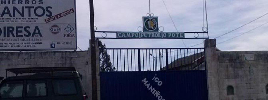 La sociedad O Pote cederá al Concello el campo de fútbol, que pasará a ser de hierba artificial