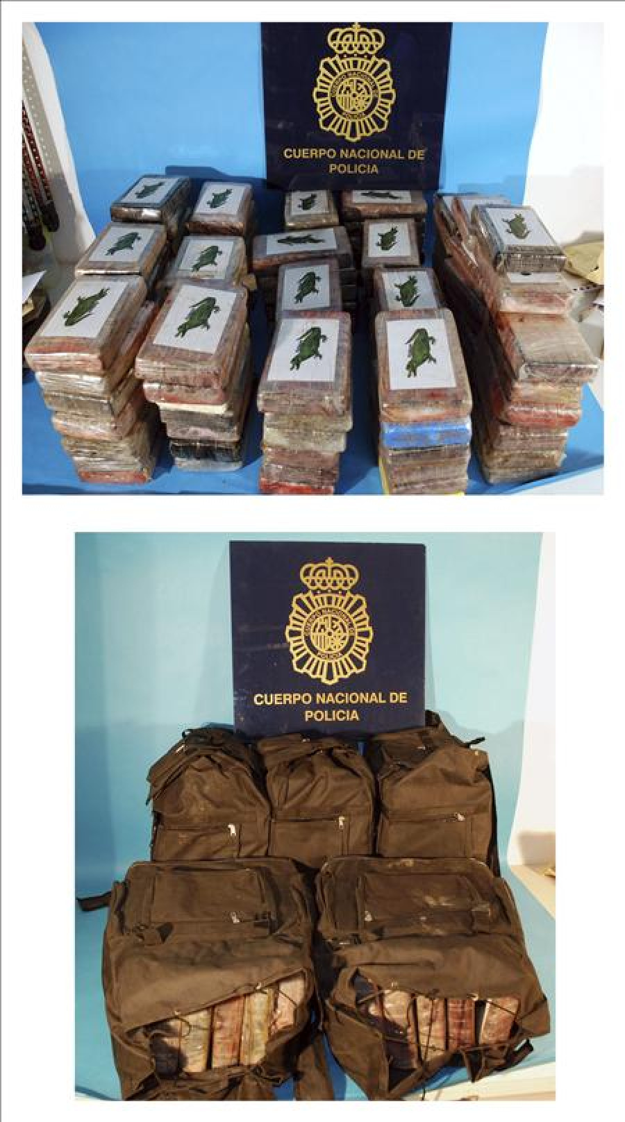 Interceptados en Marín 100 kilos de cocaína ocultos en cajas de plátanos